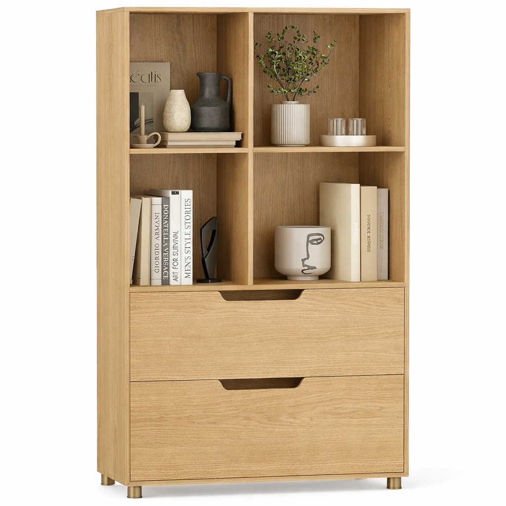 Commode tagre bois avec tiroirs intgrs-rovalenix
