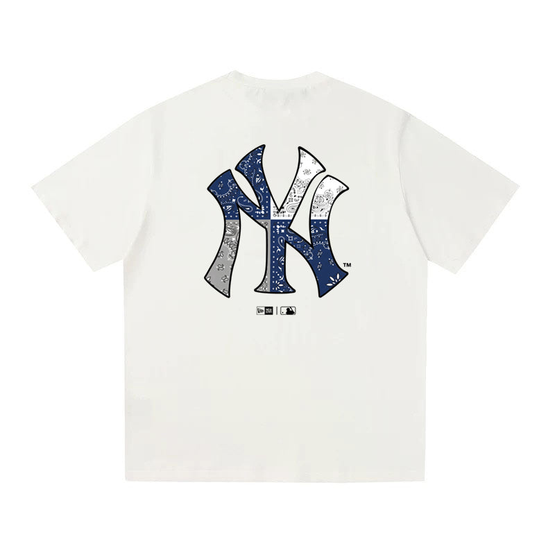 MLB Kaos Logo Seri Huruf, Unisex  M-220 Ada 3 Pilihan Warna