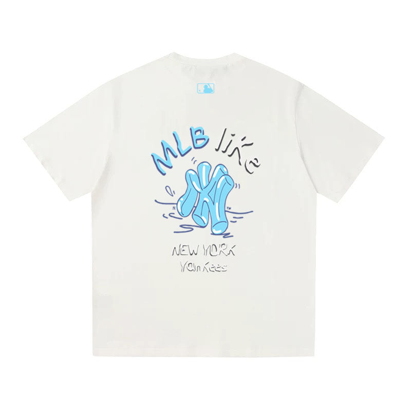 MLB Kaos Logo Seri Huruf, Unisex  M-223 Ada 3 Pilihan Warna