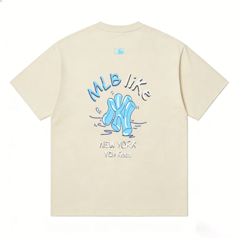MLB Kaos Logo Seri Huruf, Unisex  M-223 Ada 3 Pilihan Warna