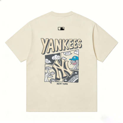 MLB Kaos Logo Seri Huruf, Unisex  M-224 Ada 3 Pilihan Warna