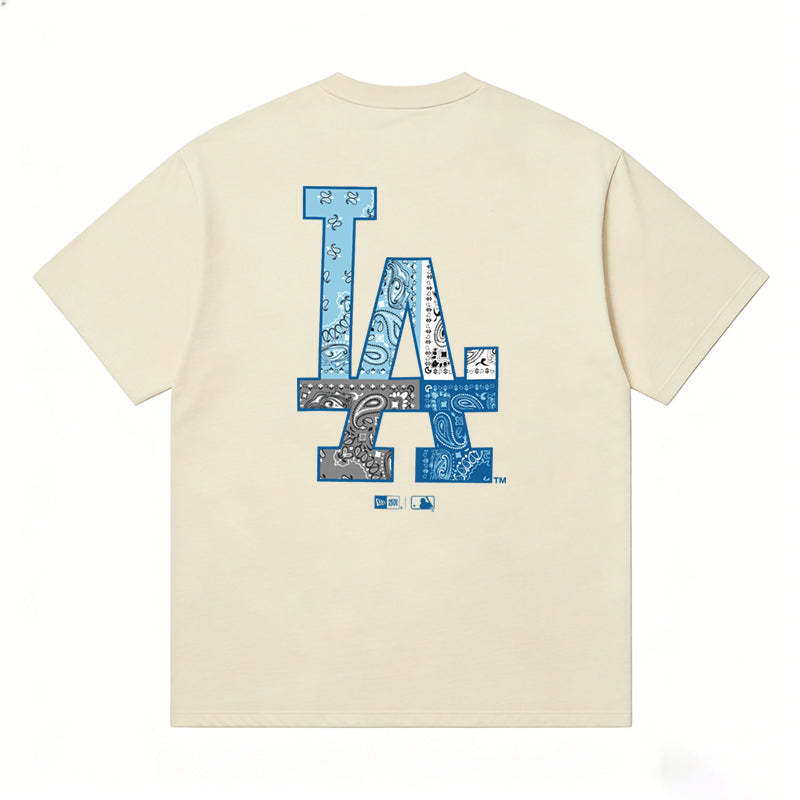 MLB Kaos Logo Seri Huruf, Unisex  M-222 Ada 3 Pilihan Warna