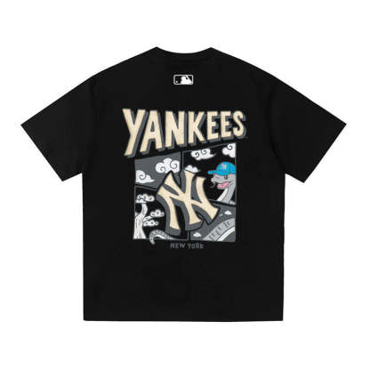 MLB Kaos Logo Seri Huruf, Unisex  M-224 Ada 3 Pilihan Warna