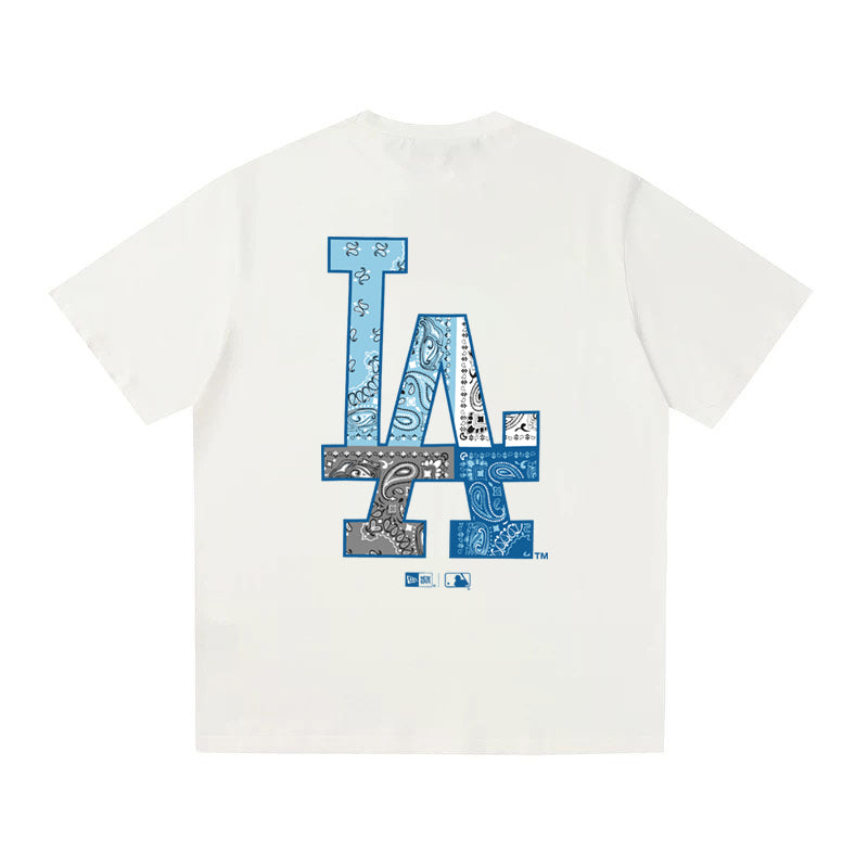 MLB Kaos Logo Seri Huruf, Unisex  M-222 Ada 3 Pilihan Warna