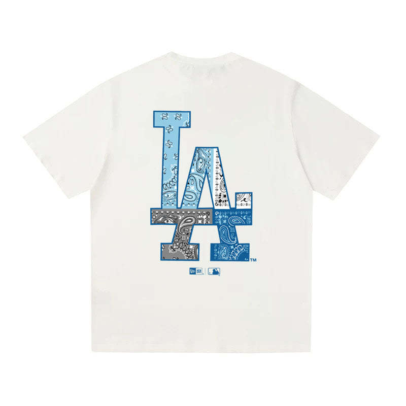 MLB Kaos Logo Seri Huruf, Unisex  M-222 Ada 3 Pilihan Warna