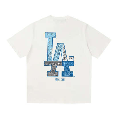 MLB Kaos Logo Seri Huruf, Unisex  M-222 Ada 3 Pilihan Warna