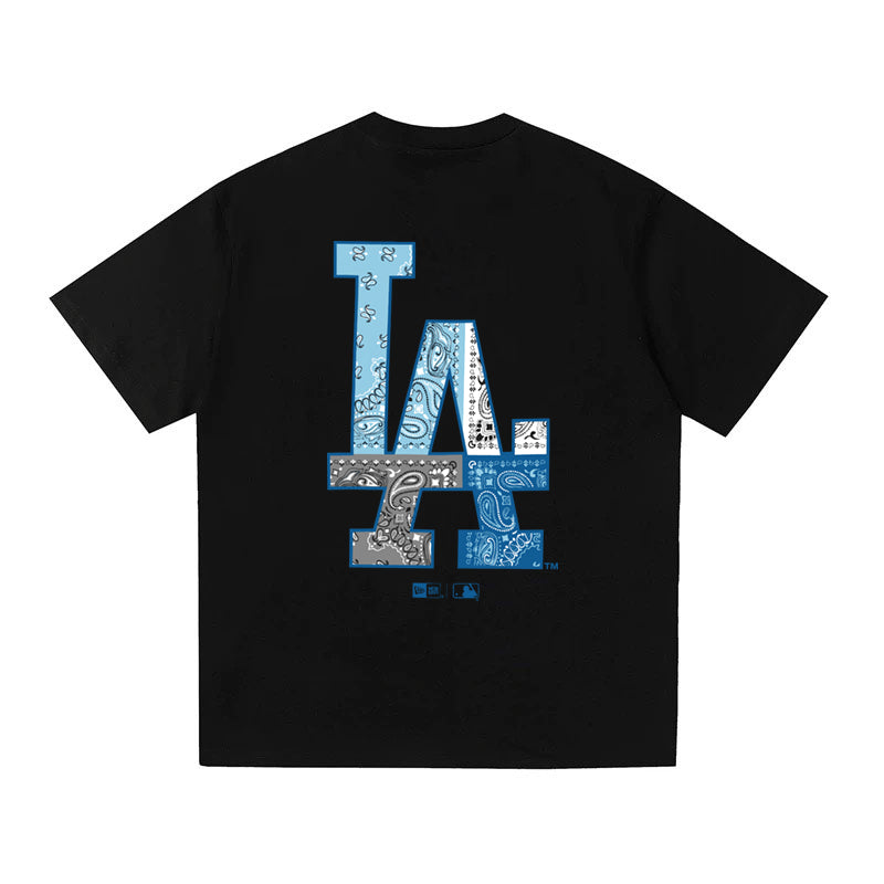 MLB Kaos Logo Seri Huruf, Unisex  M-222 Ada 3 Pilihan Warna
