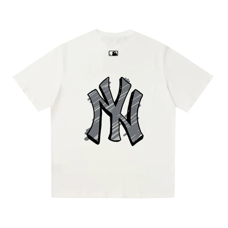 MLB Kaos Logo Seri Huruf, Unisex  M-225 Ada 3 Pilihan Warna