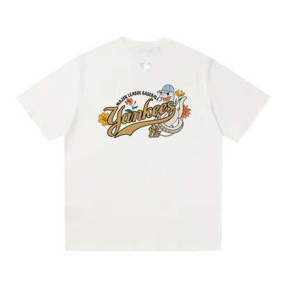 MLB Kaos Logo Seri Huruf, Unisex  M-228 Ada 3 Pilihan Warna