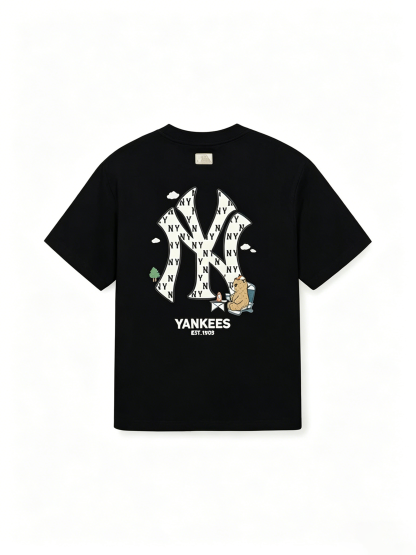 MLB Kaos Logo Seri Huruf, Unisex  M-240 Ada 2 Pilihan Warna