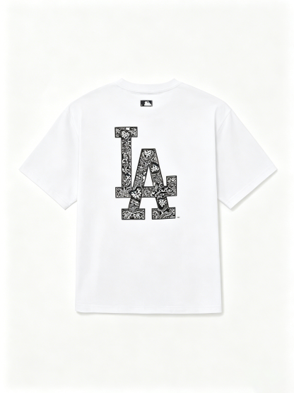 MLB Kaos Logo Seri Huruf, Unisex  M-242 Ada 2 Pilihan Warna