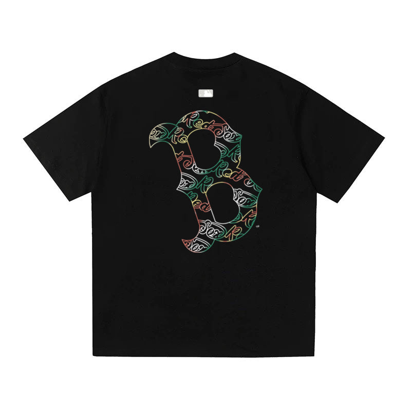 MLB Kaos Logo Seri Huruf, Unisex  M-248 Ada 2 Pilihan Warna