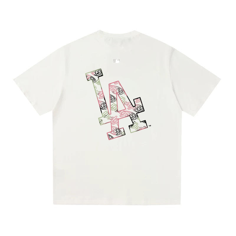 MLB Kaos Logo Seri Huruf, Unisex  M-249 Ada 2 Pilihan Warna