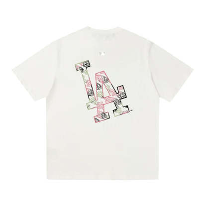MLB Kaos Logo Seri Huruf, Unisex  M-249 Ada 2 Pilihan Warna