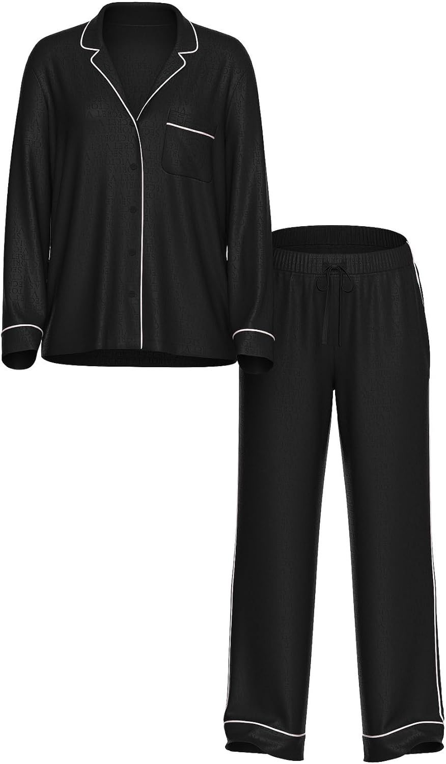 Victoria's Secret Satin Pajama Set, Long Sleeve Button Down Shirt & Pants, Sleepwear for Women (XS-XXL)