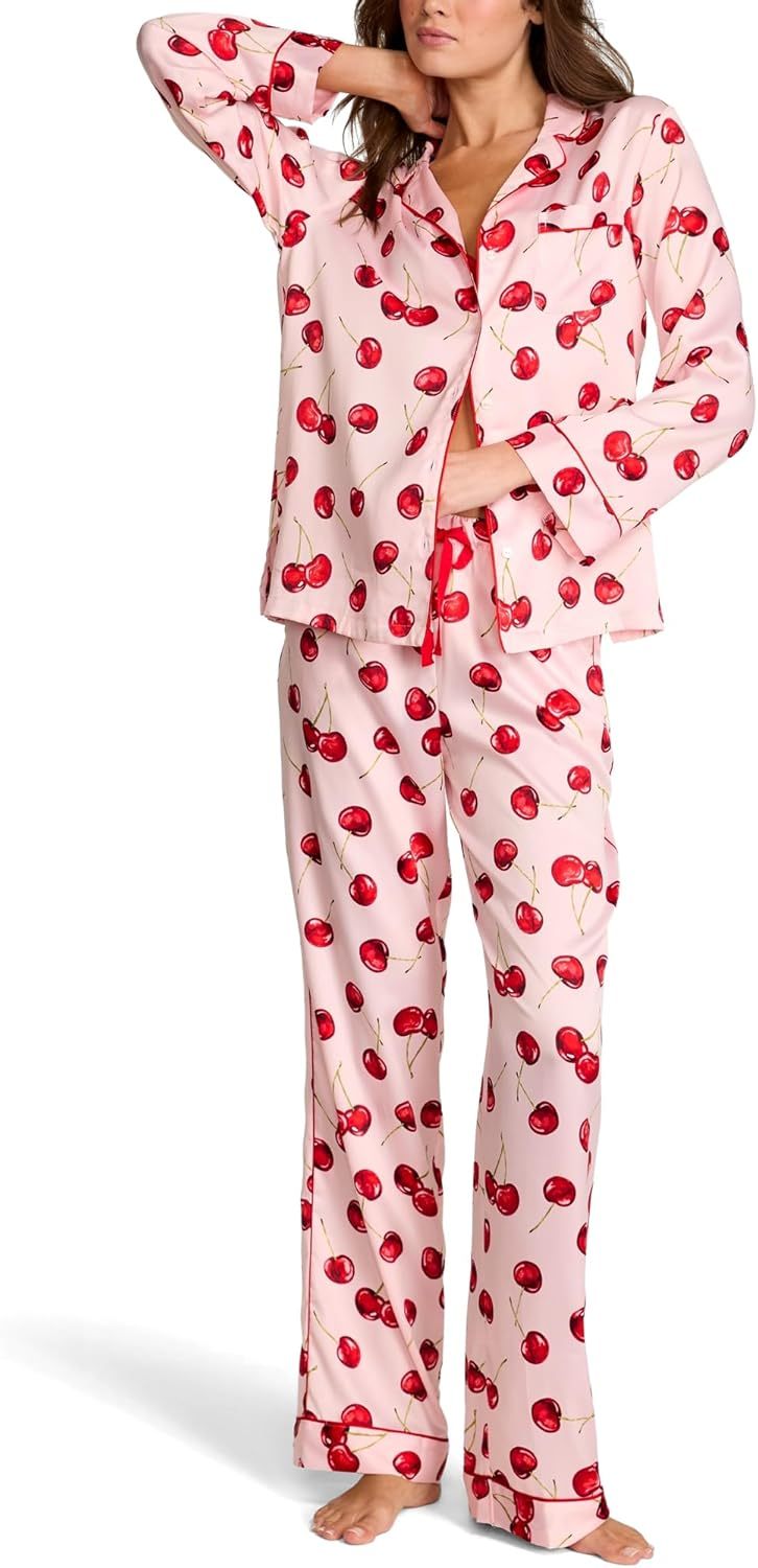 Victoria's Secret Satin Pajama Set, Long Sleeve Button Down Shirt & Pants, Sleepwear for Women (XS-XXL)
