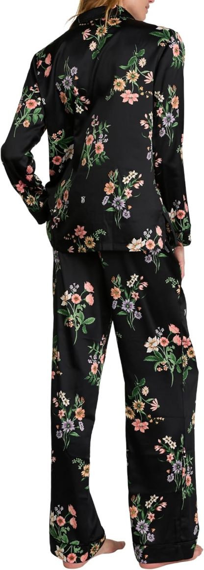 Victoria's Secret Satin Pajama Set, Long Sleeve Button Down Shirt & Pants, Sleepwear for Women (XS-XXL)