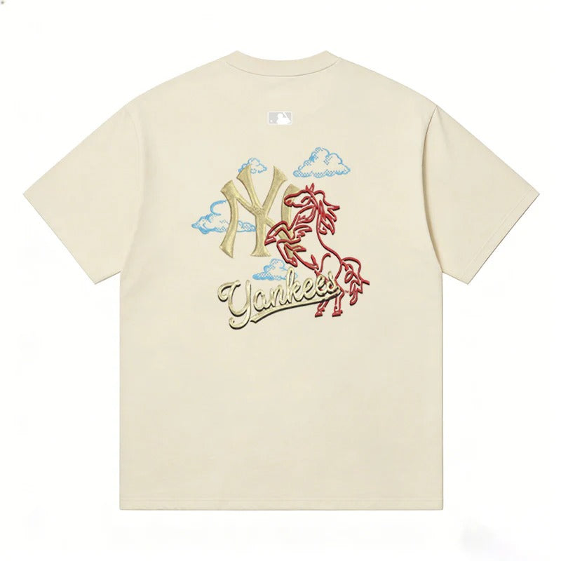 MLB Kaos Logo Seri Huruf, Unisex  M-205 Ada 3 Pilihan Warna