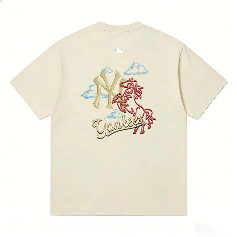 MLB Kaos Logo Seri Huruf, Unisex  M-205 Ada 3 Pilihan Warna