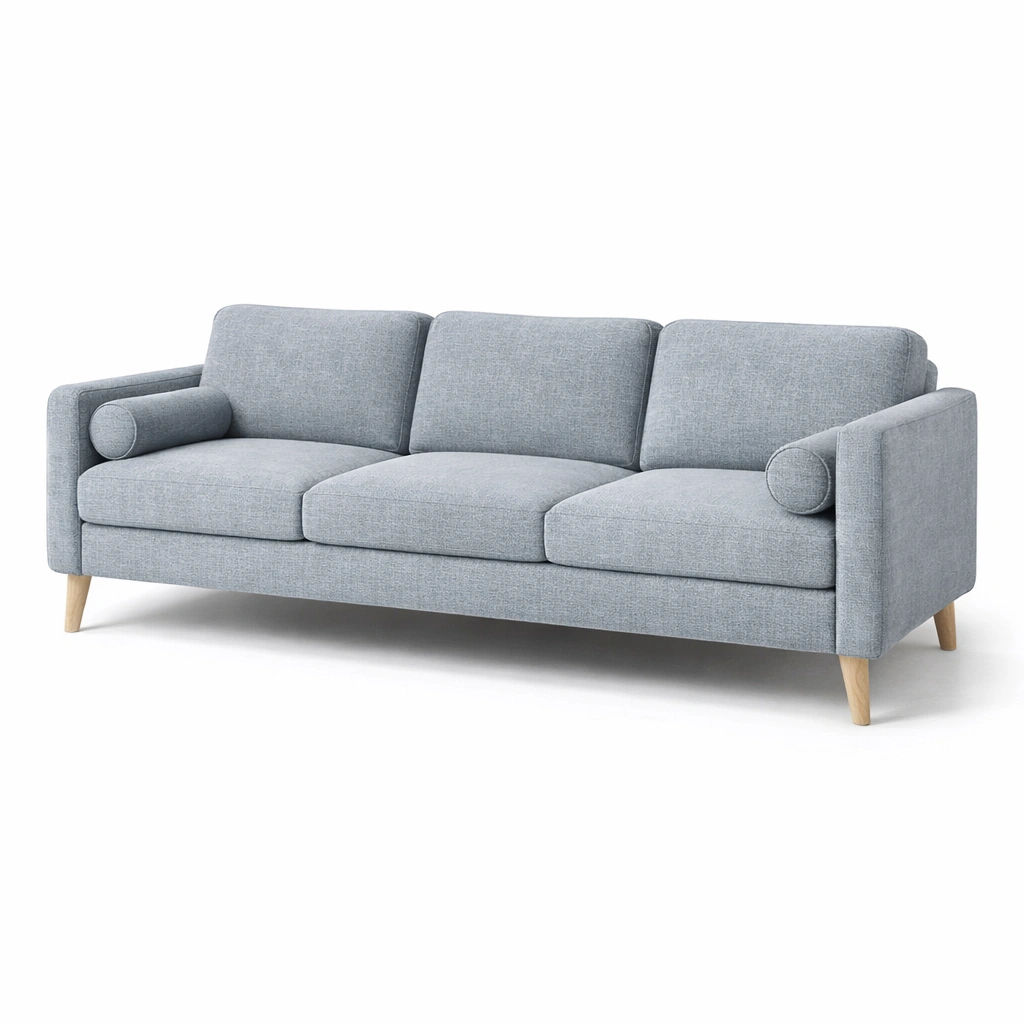 Canaptrois places tissu gris design minimaliste