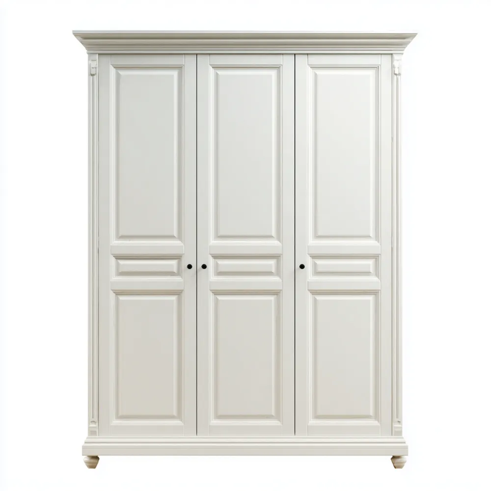 Armario de madera 200x60x220 cm 3 puertas – Blanco-Lumter