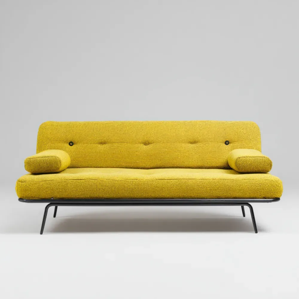 Sofá Moderno Tela 200x85x90 cm – Amarillo-Lumter