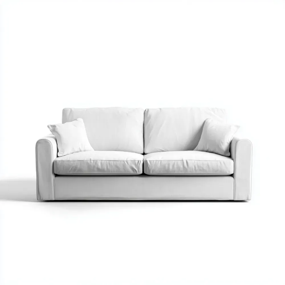 Sofá de dos plazas 190x90x85 cm – Blanco – Diseño Contemporáneo-Lumter