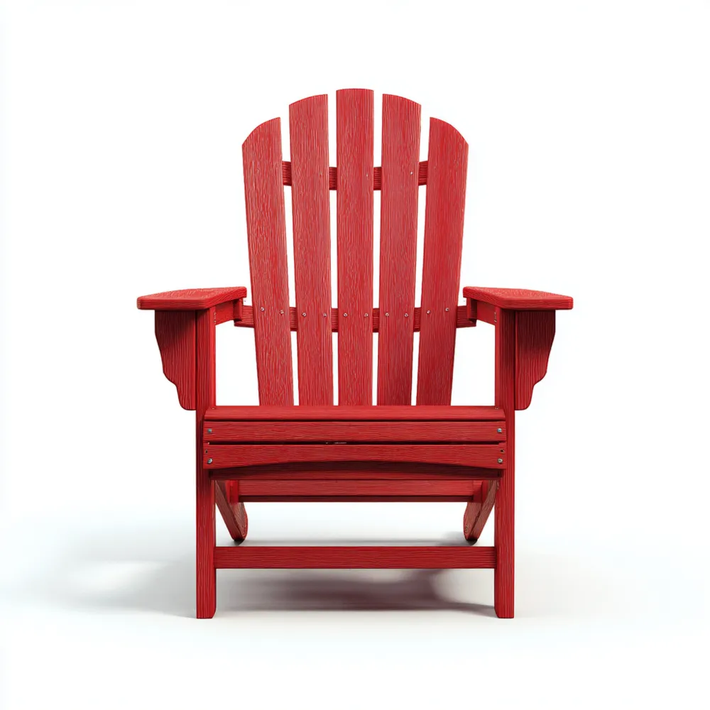 Silla Adirondack de Madera 75x85x90 cm Roja para Exterior – Diseño Clásico-Lumter