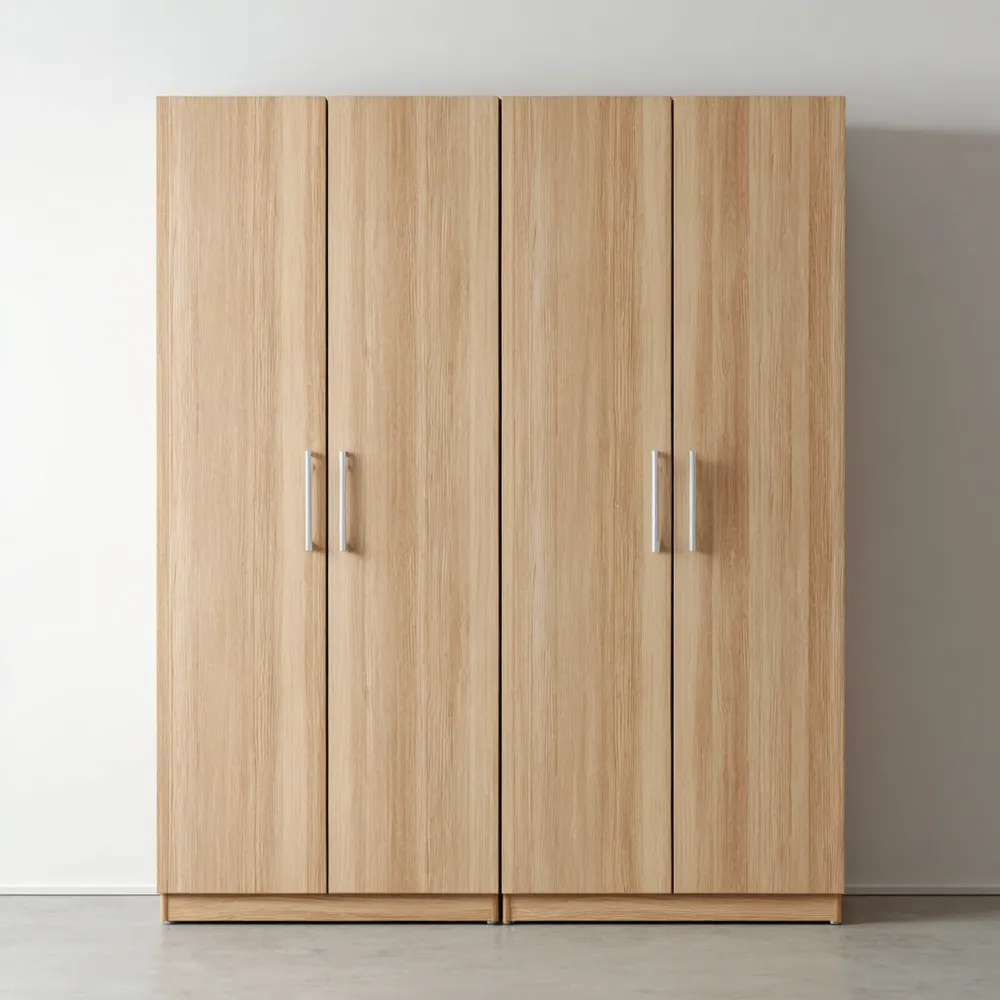Armario de Madera 200x60x220 cm - Roble - Diseño Moderno-Lumter