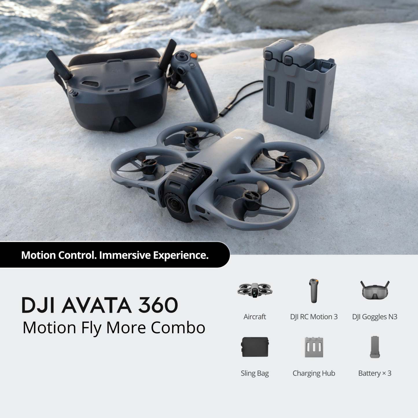 Avata 360 Motion FPV Drone Fly More Combo (Goggles N3)