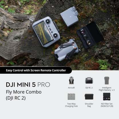 Mini 5 Pro Drone Fly More Combo With RC 2 Controller
