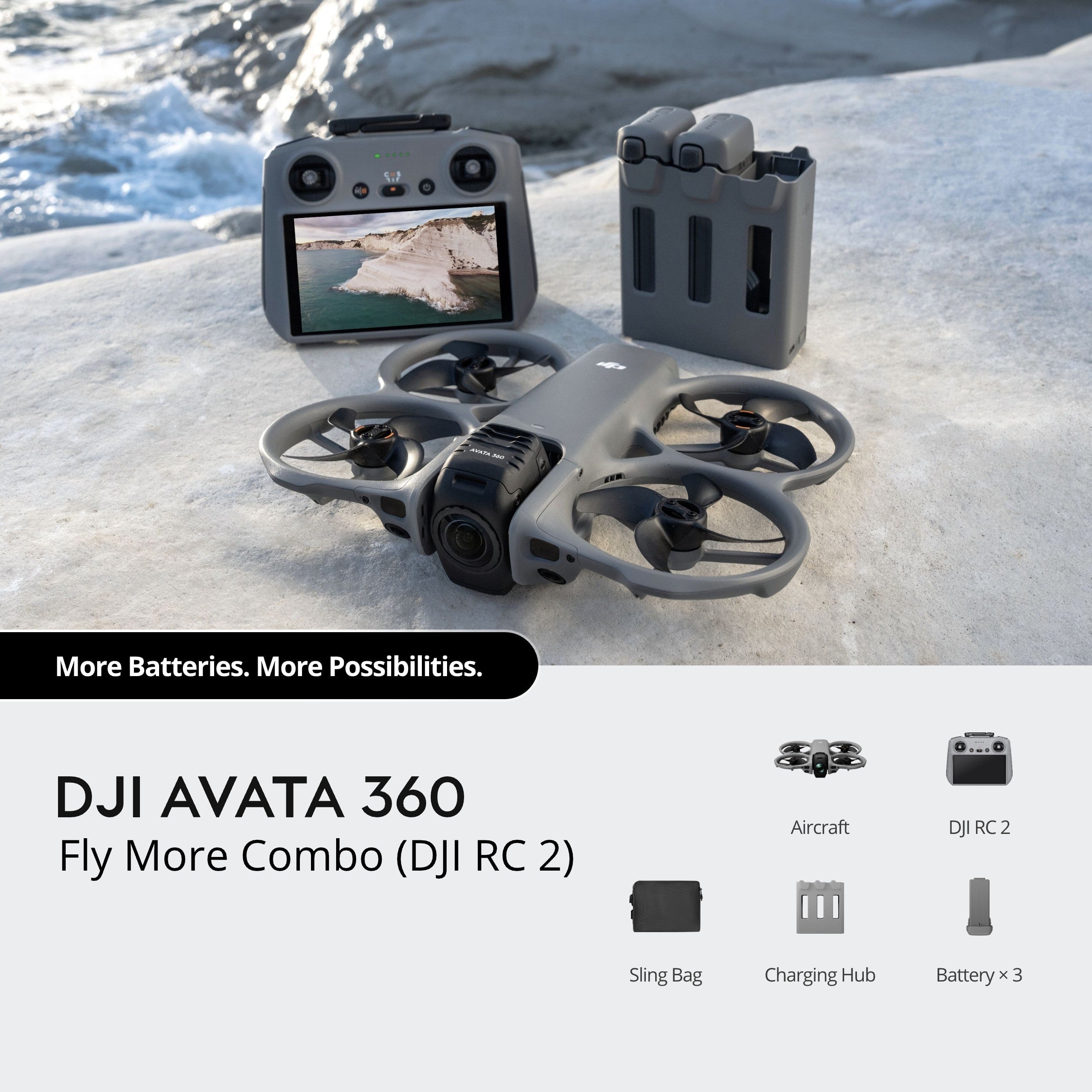 Avata 360 Drone Fly More Combo with  RC 2 Controller