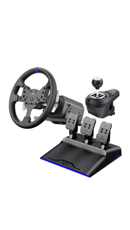PXN V99 Racing Wheel with Pedals & Shifter – 900° Steering | PC, PS4, Xbox Compatible
