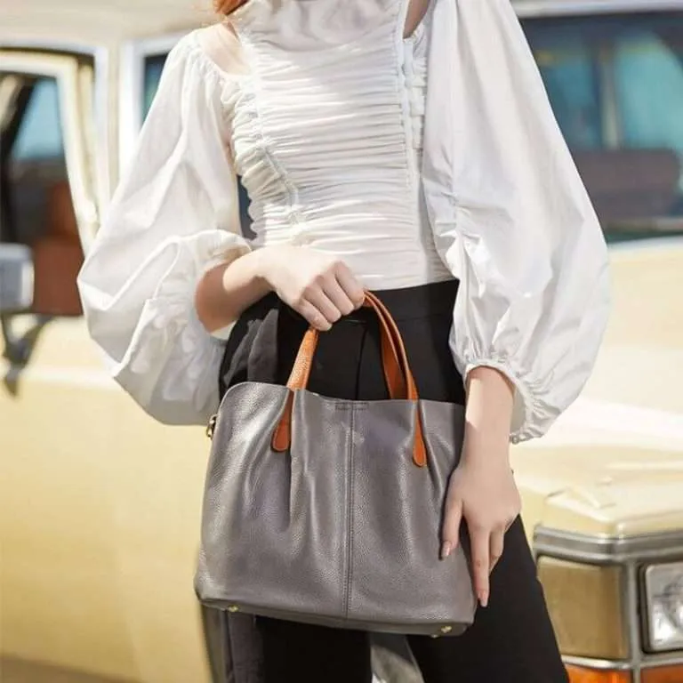 The "Aria" Soft-Pebble Carryall | Versatile Professional Tote