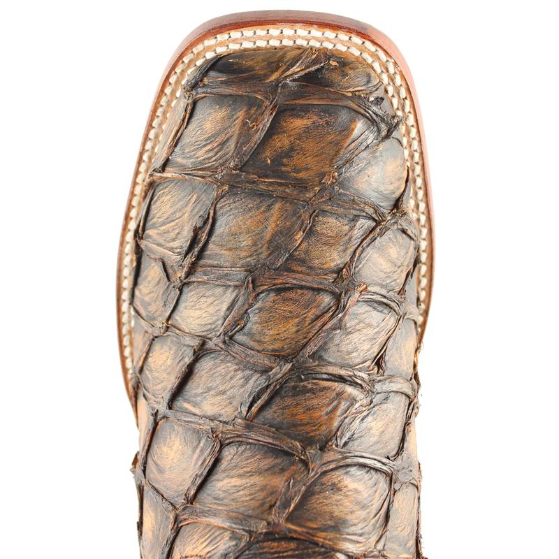 Wild West Men"s Boots  Square Toe Piraruccu Fish Boots Handcrafted - 2824N1007
