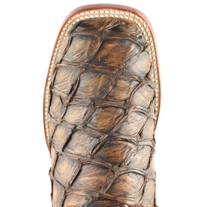 Wild West Men"s Boots  Square Toe Piraruccu Fish Boots Handcrafted - 2824N1007
