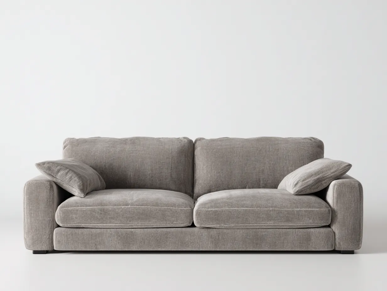 Sofás 2 plazas 180x85x80 cm - tela gris - diseño moderno para salón-Bamboouppad