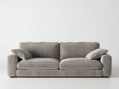 Sofás 2 plazas 180x85x80 cm - tela gris - diseño moderno para salón-Bamboouppad