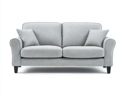 Sofás 2 plazas tapizados 160x85x80 cm - gris - diseño moderno cómodo-Bamboouppad