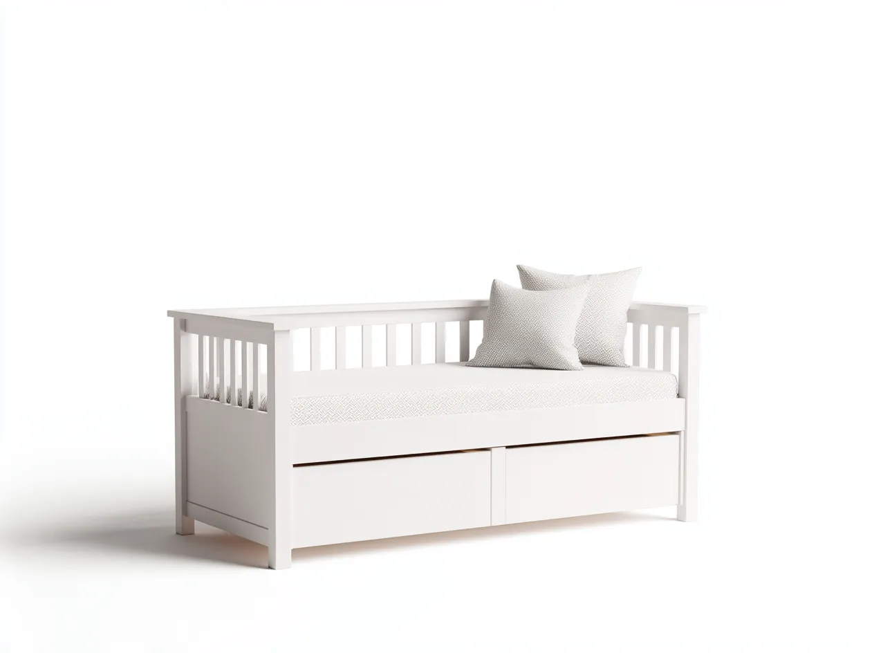 Sofás cama madera 190x80x85 cm blanco almacenamiento dormitorio - diseño moderno-Bamboouppad