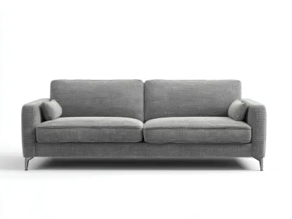 Sofás 2 plazas tela 180x85x80 cm color gris apto para salón diseño moderno-Bamboouppad