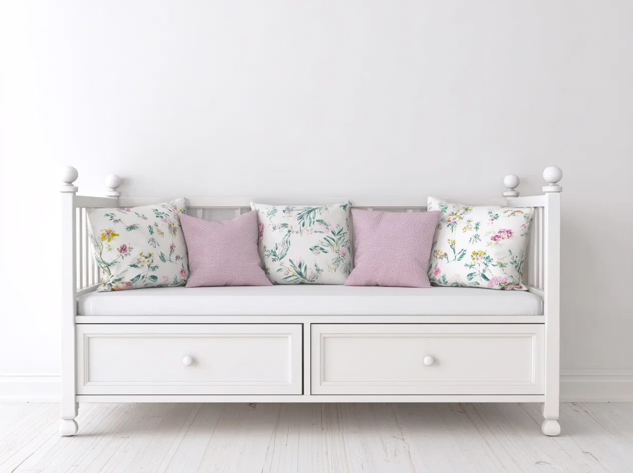 Sofás cama con cajones 200x90x90 cm - blanco - diseño funcional para dormitorio o salón-Bamboouppad