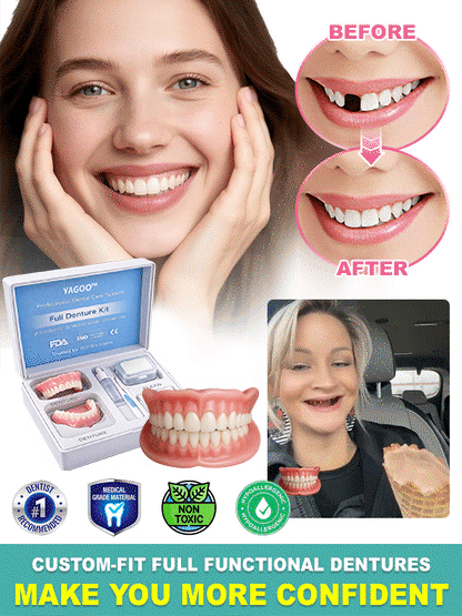 🌎Ends Today: 70% OFF! ⏰Yagoo™ Medical Full Denture with Strong Suctiond🦷Obtain American Dental Association (ADA) Certification