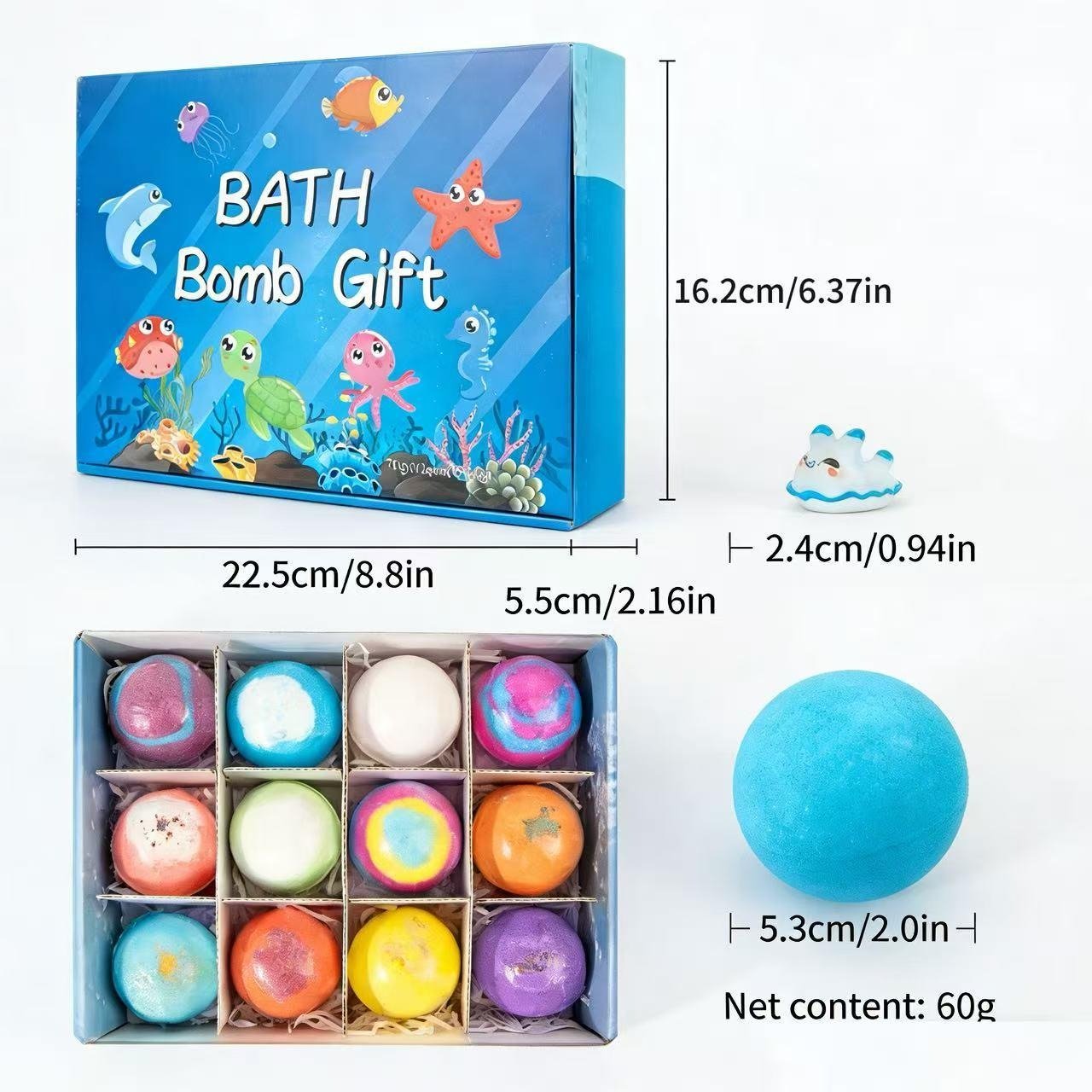 🛁🐣Bath Bombs For Kids – 12 Pack With Surprise Toys Inside, Easter Basket Stuffers