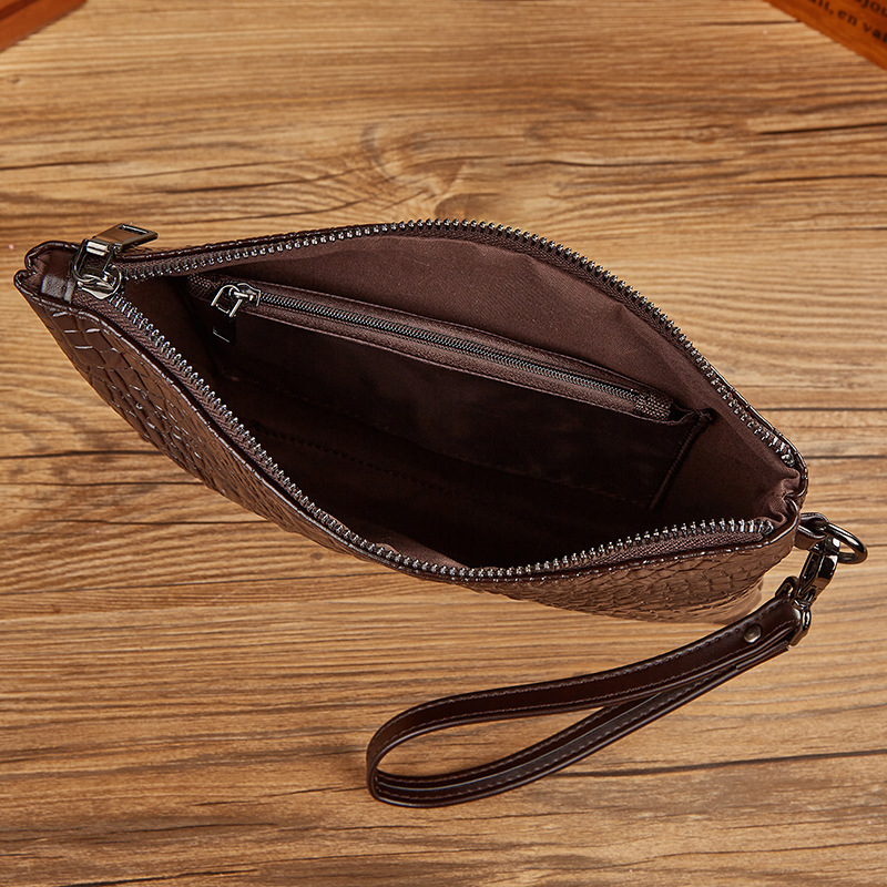 Handmade Authentic Crocodile Pattern Mississippi Clutch Purse