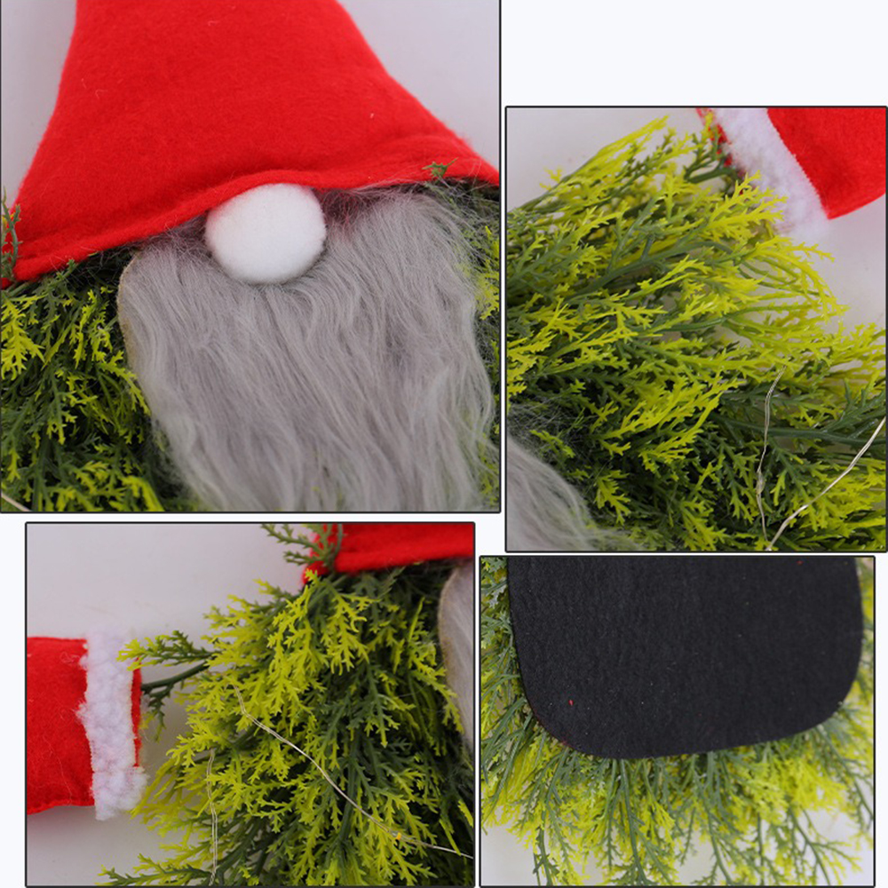 🔥Christmas Discount 50% Off✨ Lighted Gnome Christmas Door Wreath