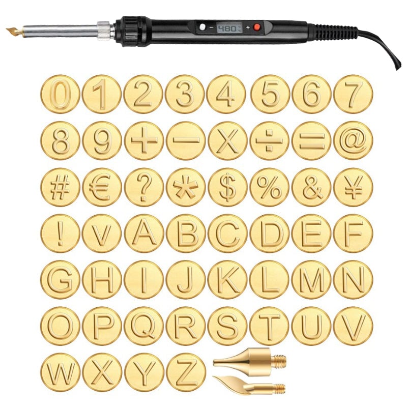 🔥Boxing Day Sale-49% OFF✉️26 Letters Copper Mold —DIY Wood Burning/Carving Set