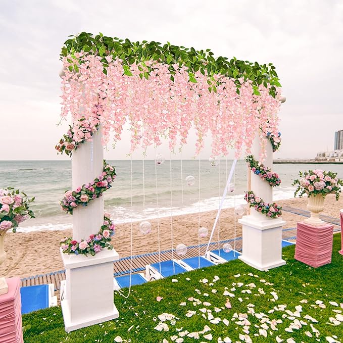 💥2024 HOT SALE🌸No Maintenance, Pruning or Watering! UV Resistant Lifelike Artificial Wisteria Flower