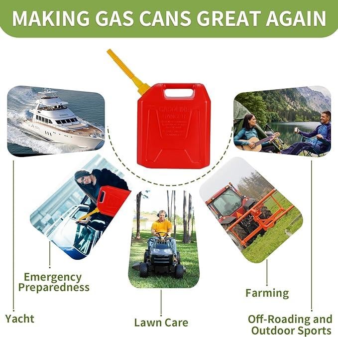 🔥Last Day Sale 49%🔥Upgraded Replacement Gas Can Spout with Flexible Nozzle, Fit for Most 1/2/5/10 Gal Can