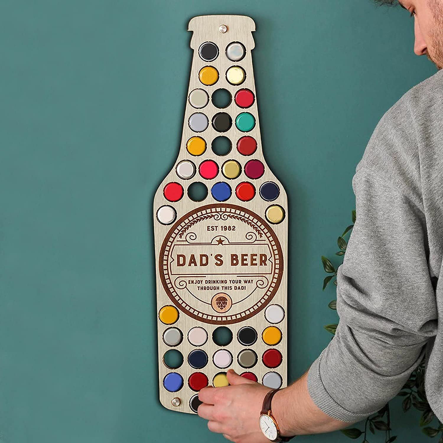 🎁The Best Father's Day Gift🎁 - Beer cap bottle shape wall hanging